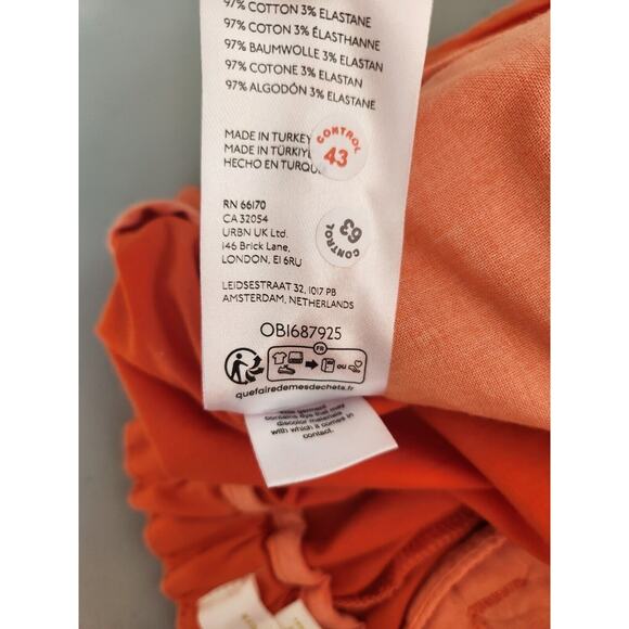NWOT Anthropologie Maeve Slouchy Wide-Leg Trousers Size 0 Bright Orange #8D401 - Picture 13 of 13